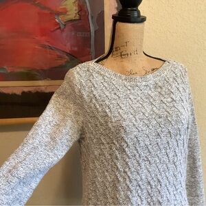J. Jill Women's Textured Gray Sweater